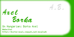 axel borka business card